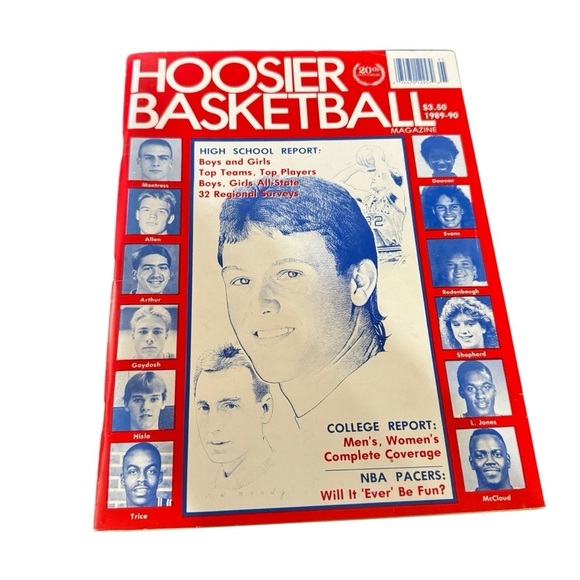 1989-90 Hoosier Basketball Magazine Damon Bailey On Cover Prep College Pros - Picture 1 of 13